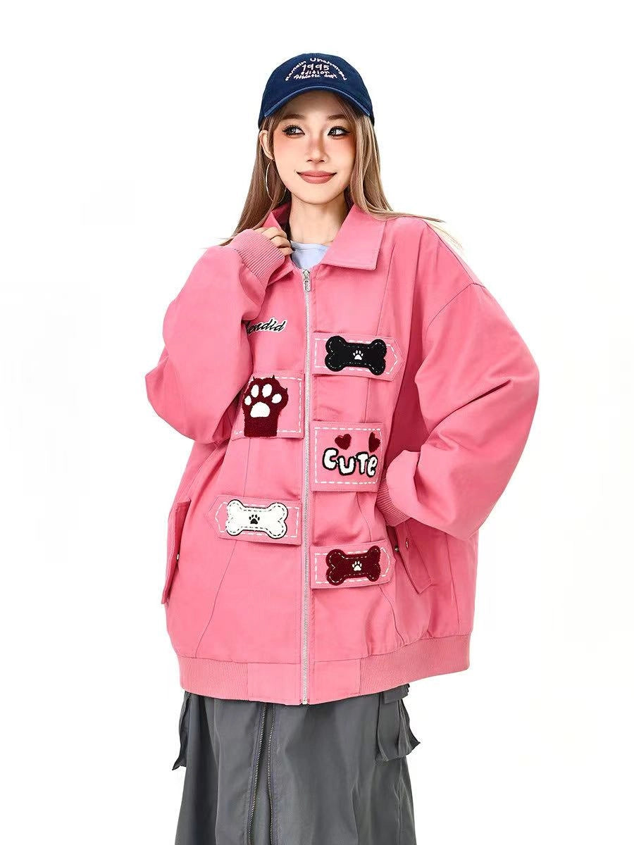 Vintage Playful Graphic Jacket   oliviroa オリヴィオラ