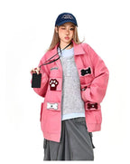 Vintage Playful Graphic Jacket   OL2126