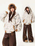 Playful Bunny Ear Hooded Jacket   OL2128