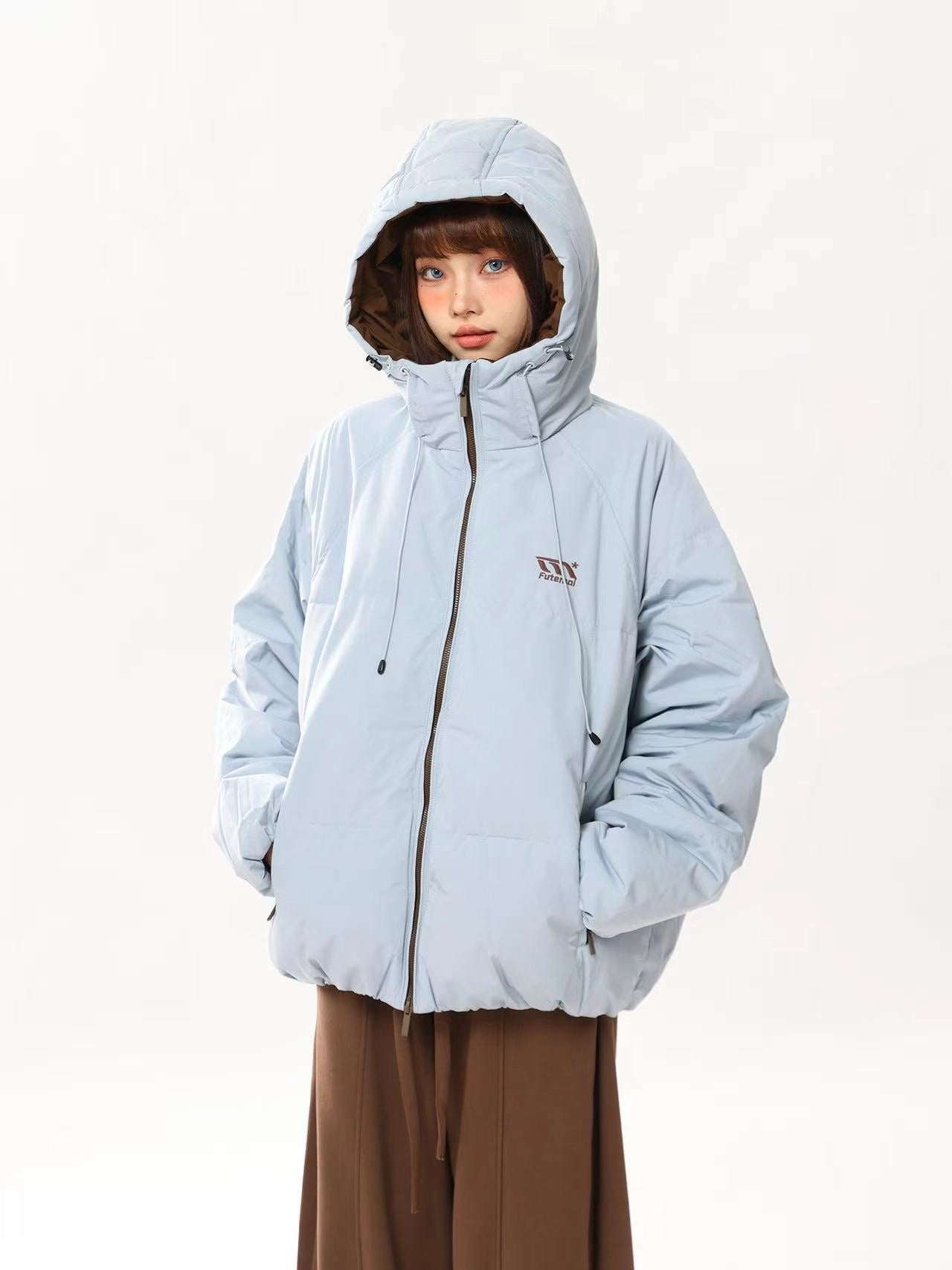 Retro Color Block Hooded Jacket   oliviroa オリヴィオラ