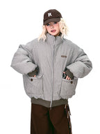 Reversible Stripe Pocket Jacket   OL2134