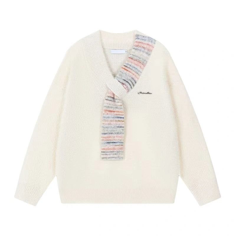 Color Weave V-Neck Relaxed Top OL2135