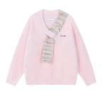 Color Weave V-Neck Relaxed Top OL2135