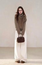 Textured Faux Fur Panel Jacket OL2138