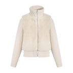 Textured Faux Fur Panel Jacket OL2138