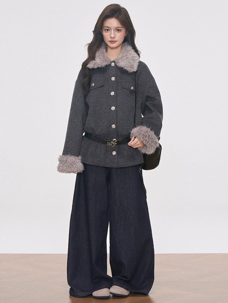 Waist Defined Tailored Coat OL2141