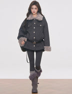 Waist Defined Tailored Coat OL2141