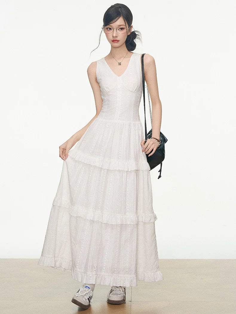 Relaxed Color Dot Cardigan Dress Set OL2142