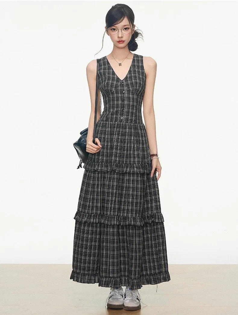 Relaxed Color Dot Cardigan Dress Set OL2142