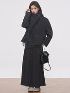 Short Tailored Coat with Scarf   oliviroa オリヴィオラ