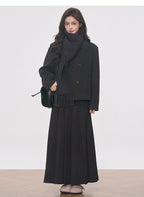 Short Tailored Coat with Scarf   oliviroa オリヴィオラ