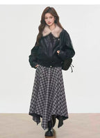 Fur Collar Faux Leather Jacket OL2146