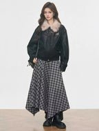 Fur Collar Faux Leather Jacket   oliviroa オリヴィオラ