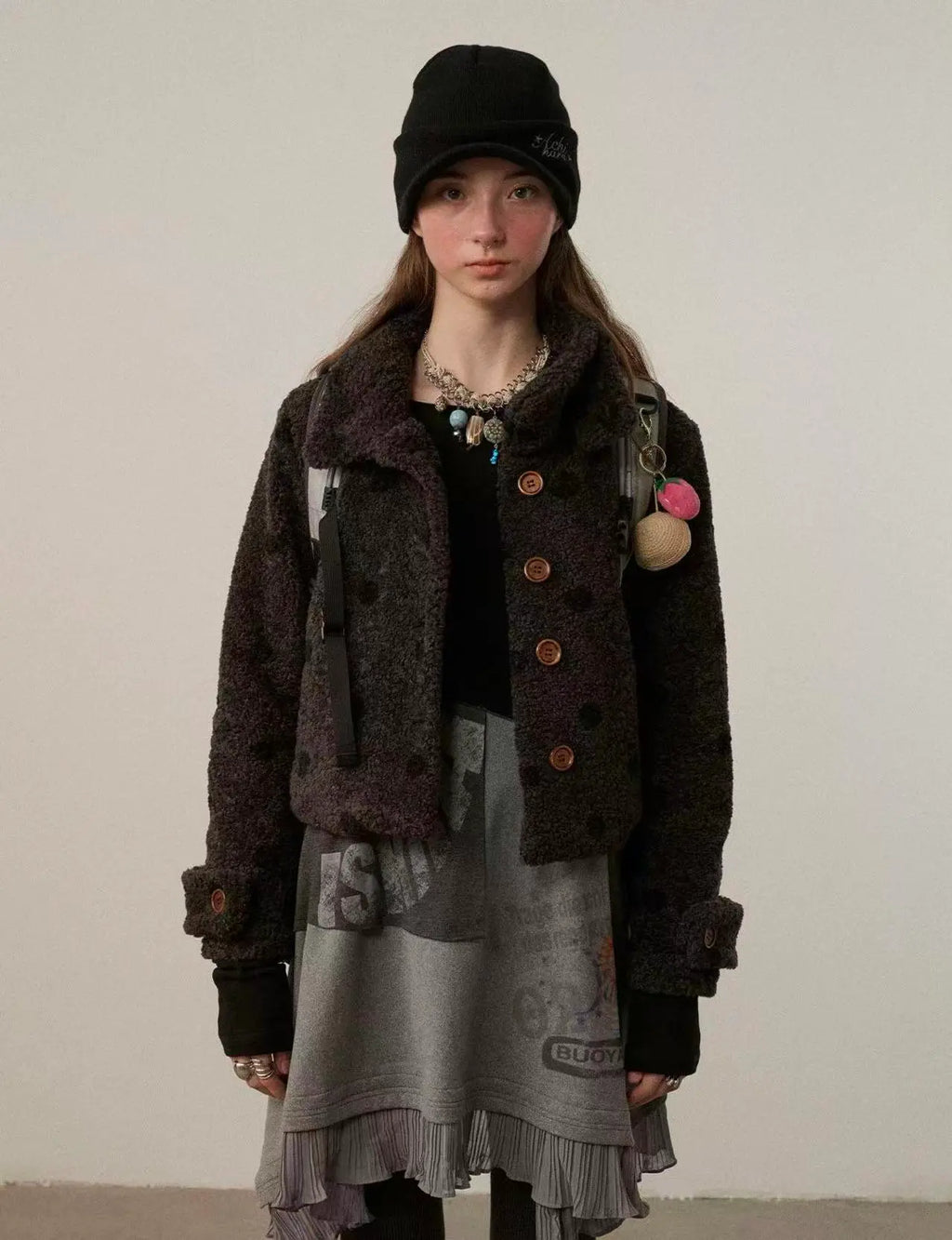 Short Sherpa Crop Jacket  oliviroa オリヴィオラ