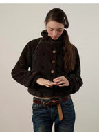 Short Sherpa Crop Jacket  oliviroa オリヴィオラ