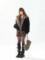 Moto Collar Padded Short Jacket OL2158