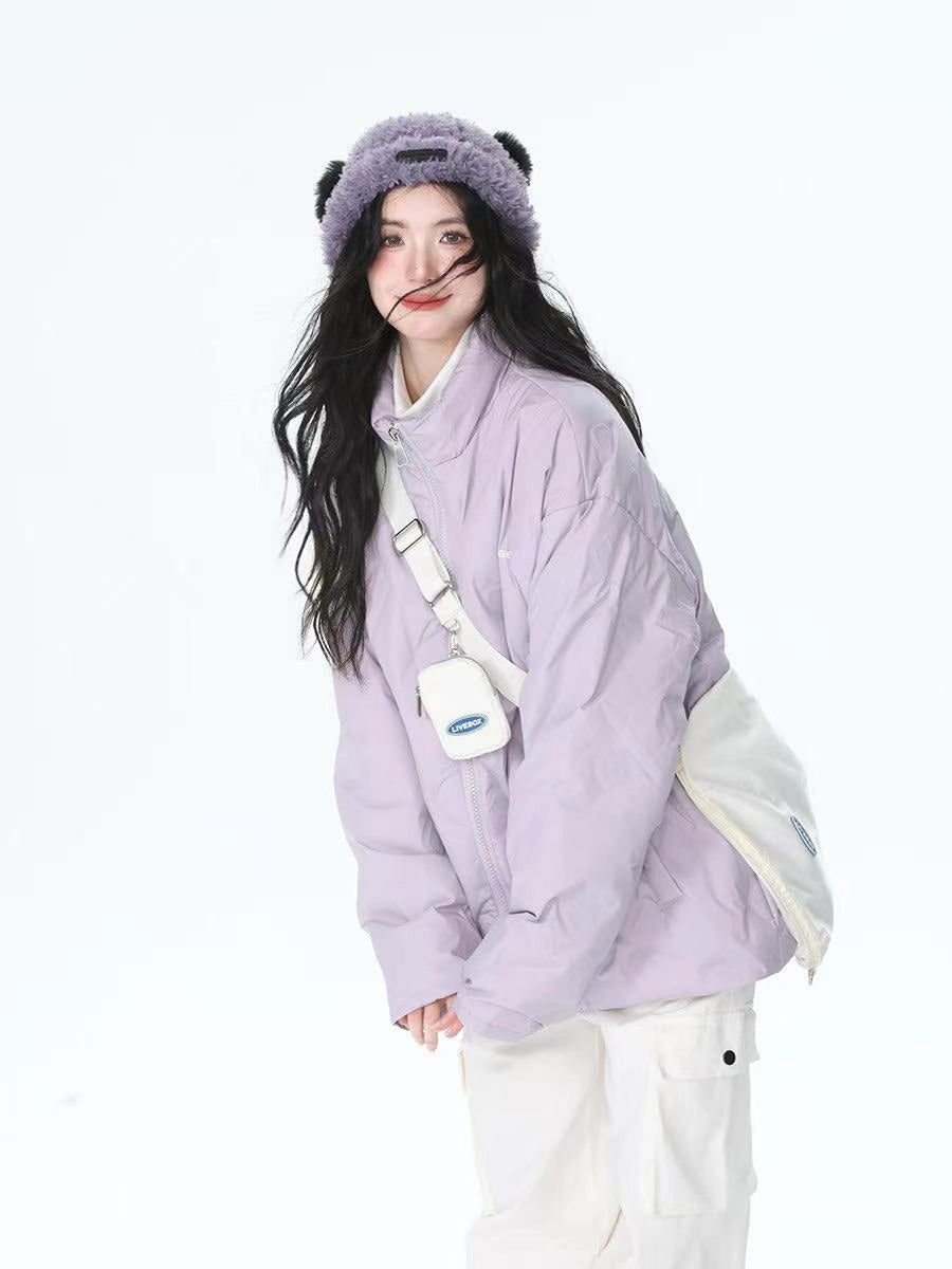 Stand Collar Oversized Down Jacket OL2159