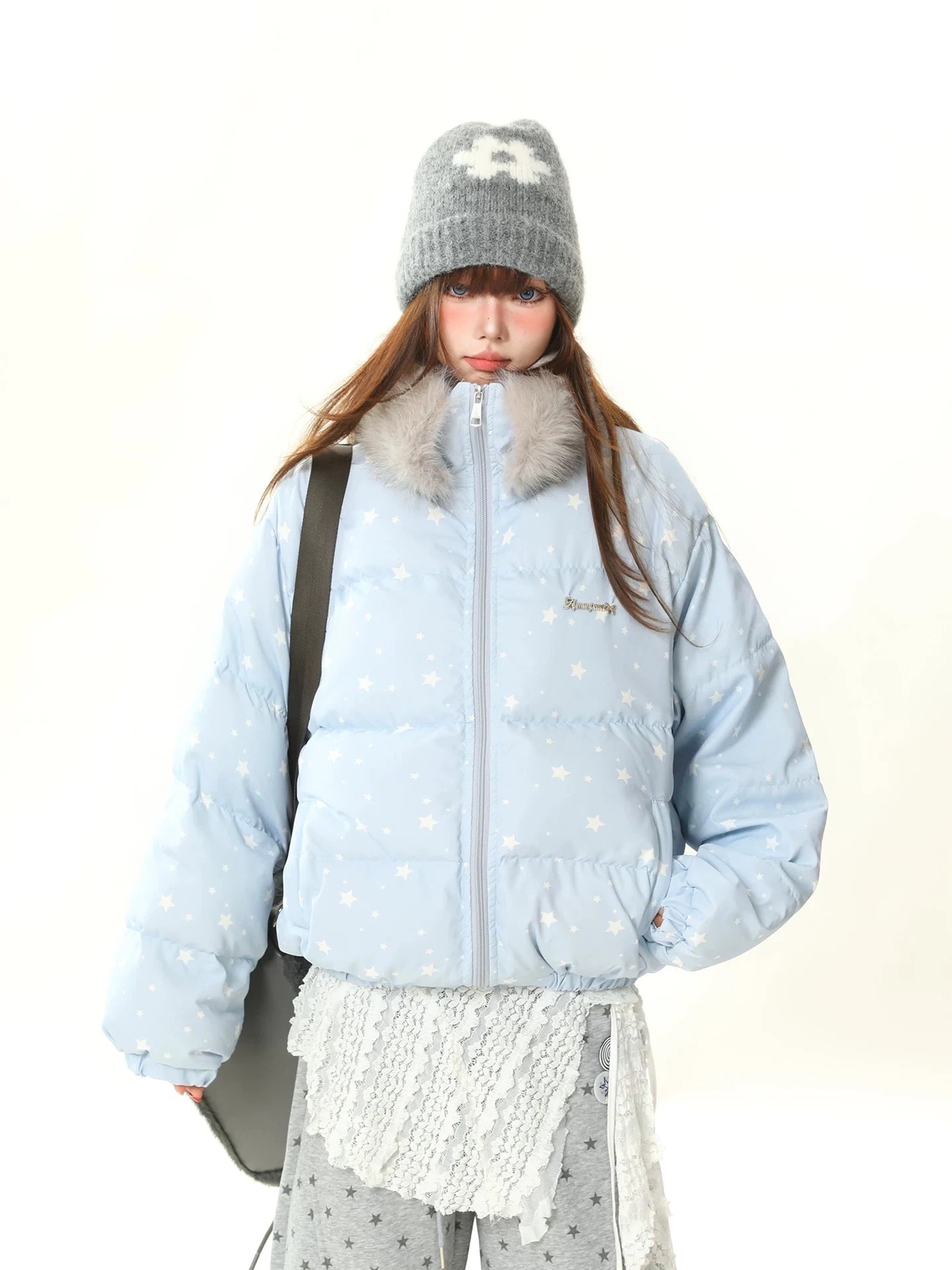 Star Fur Collar Short Jacket  oliviroa オリヴィオラ