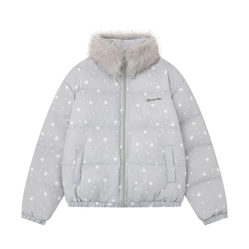 Star Fur Collar Short Jacket  OL2163