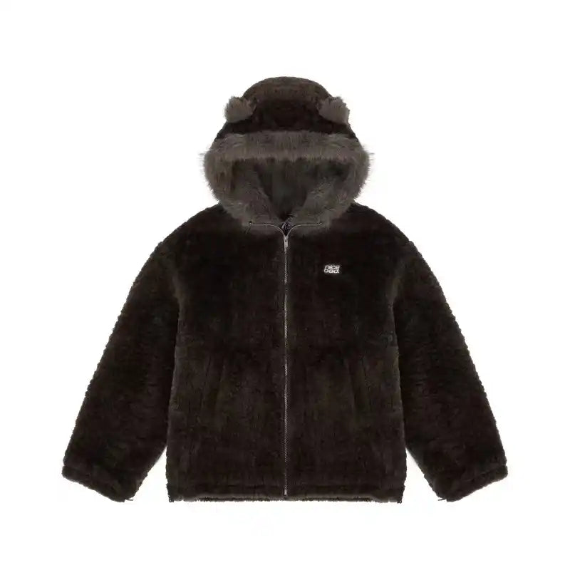Bear Ear Hooded Puffer Jacket OL2165