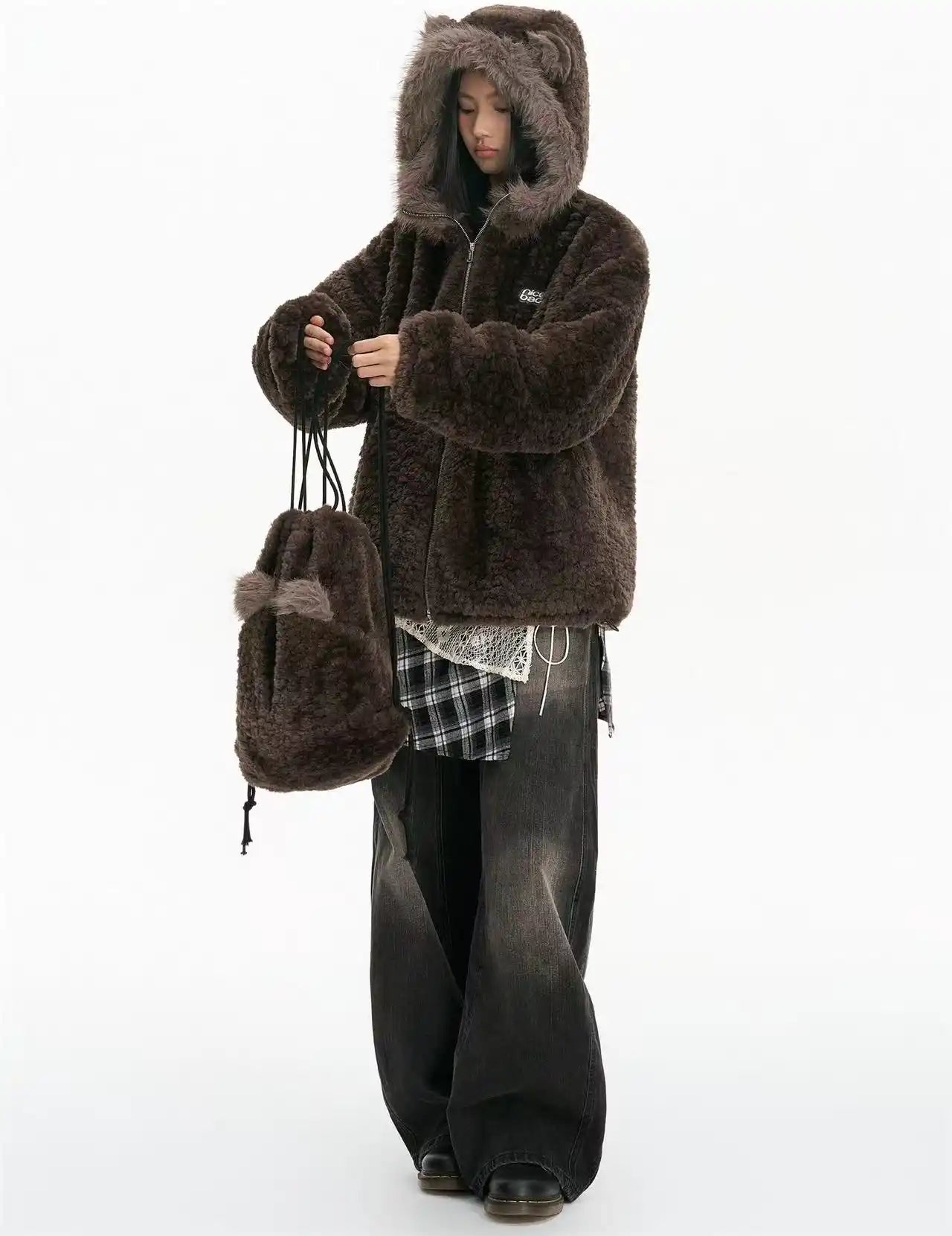 Bear Ear Hooded Puffer Jacket   oliviroa オリヴィオラ