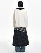 Contrast Collar Top with Detachable Design OL2166