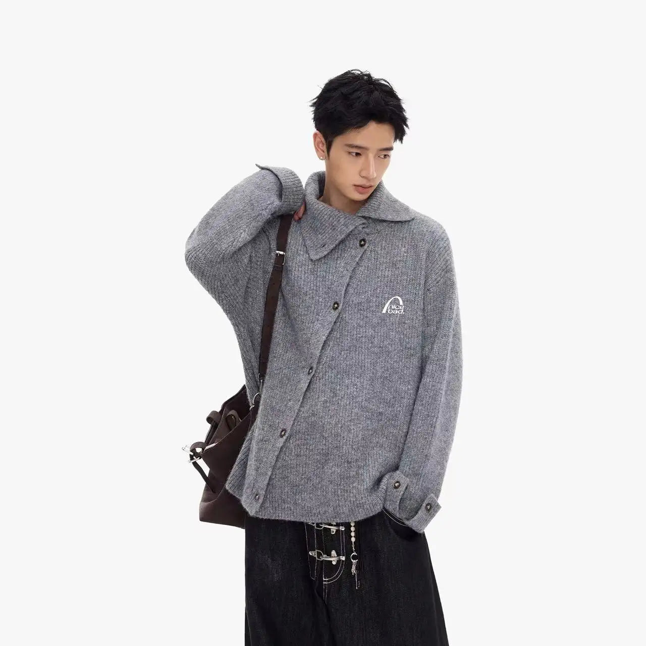 Asymmetric Front Top with Convertible Cuffs   oliviroa オリヴィオラ