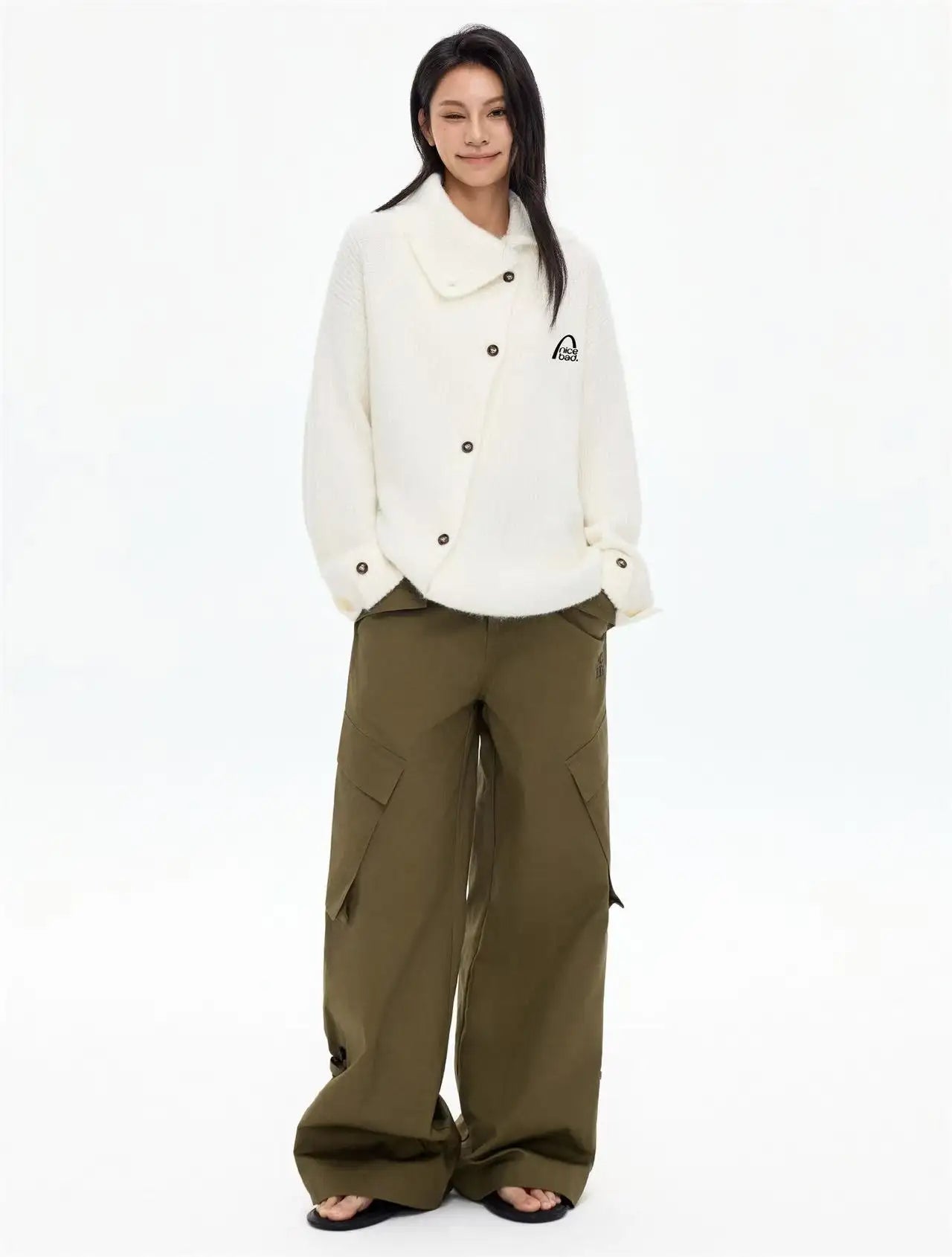 Asymmetric Front Top with Convertible Cuffs   OL2168