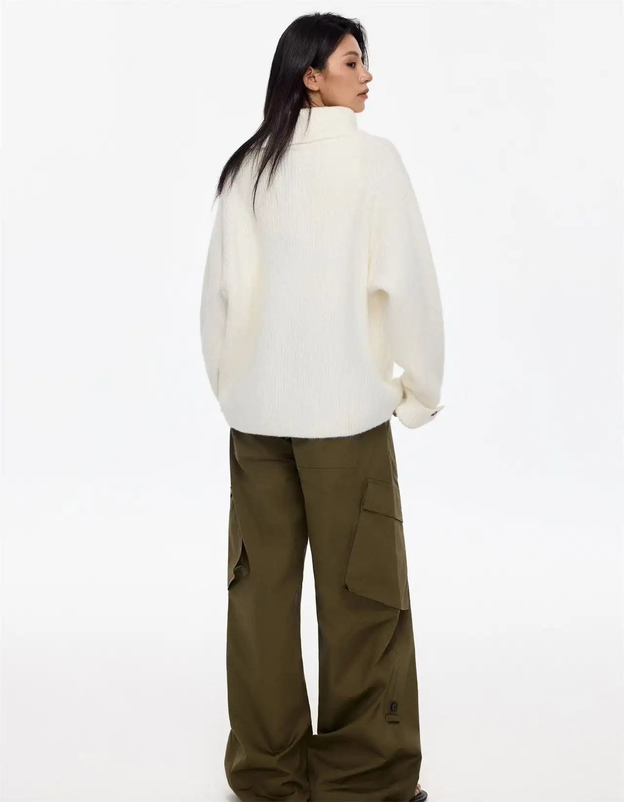 Asymmetric Front Top with Convertible Cuffs   OL2168