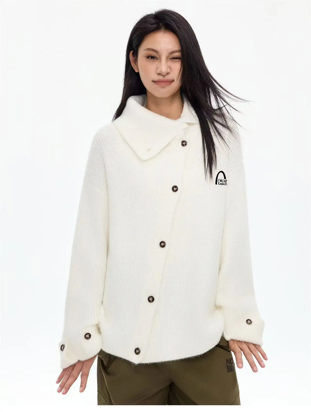 Asymmetric Front Top with Convertible Cuffs   OL2168