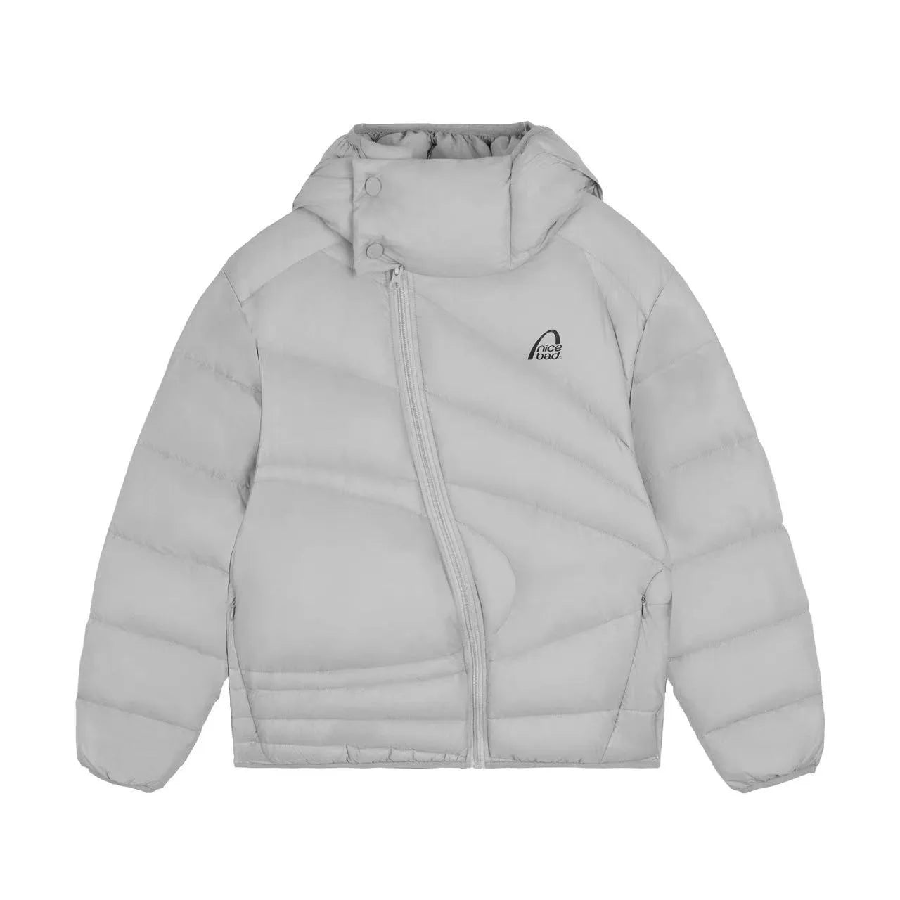 Lightweight Asymmetric Quilted Down Jacket   OL2169