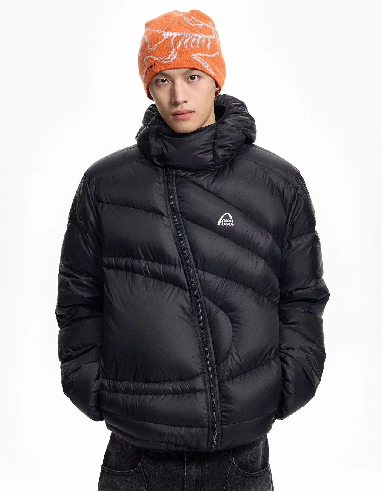 Lightweight Asymmetric Quilted Down Jacket   OL2169