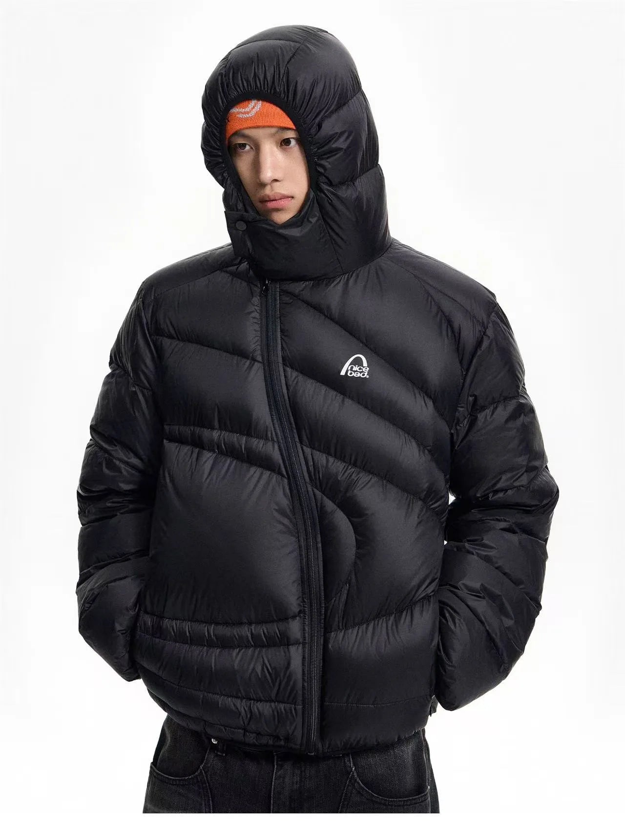 Lightweight Asymmetric Quilted Down Jacket   OL2169