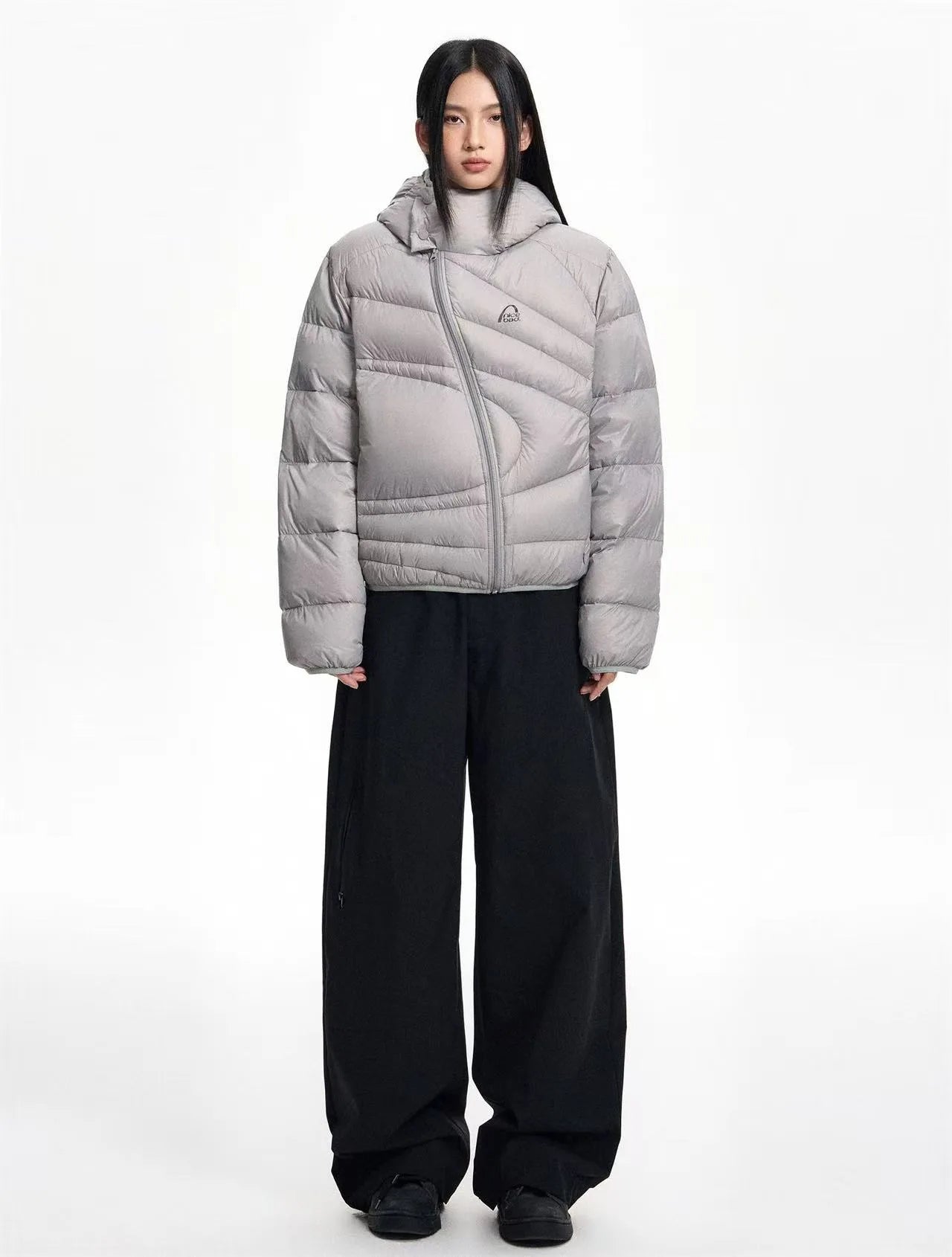 Lightweight Asymmetric Quilted Down Jacket   OL2169