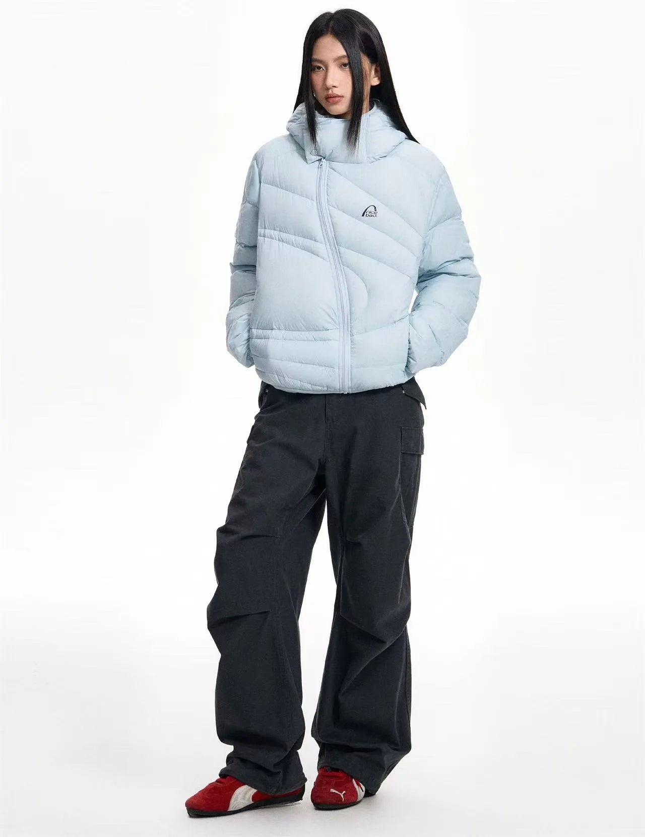 Lightweight Asymmetric Quilted Down Jacket   OL2169