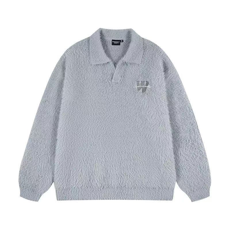 Faux Fur V-Neck Sweater   OL2171