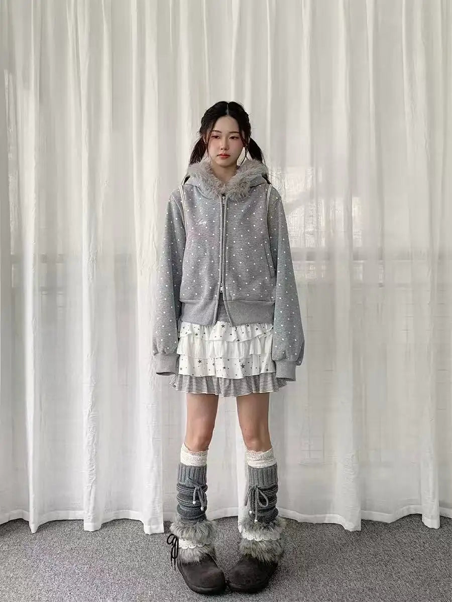 Star Stripe Pleated Mini Skirt  OL2180