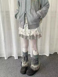 Star Stripe Pleated Mini Skirt  oliviroa オリヴィオラ