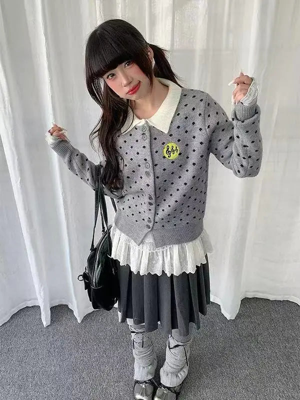Sweet Polka Dot Button Cardigan OL2181
