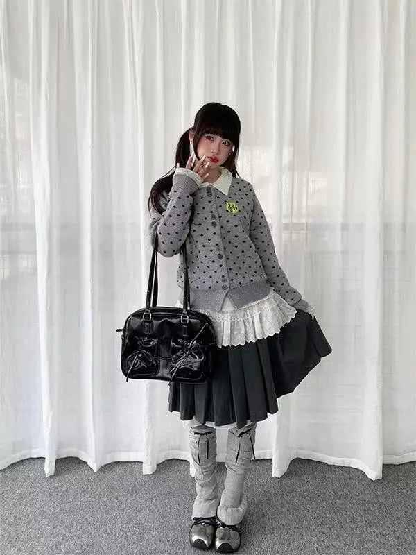 Sweet Polka Dot Button Cardigan OL2181