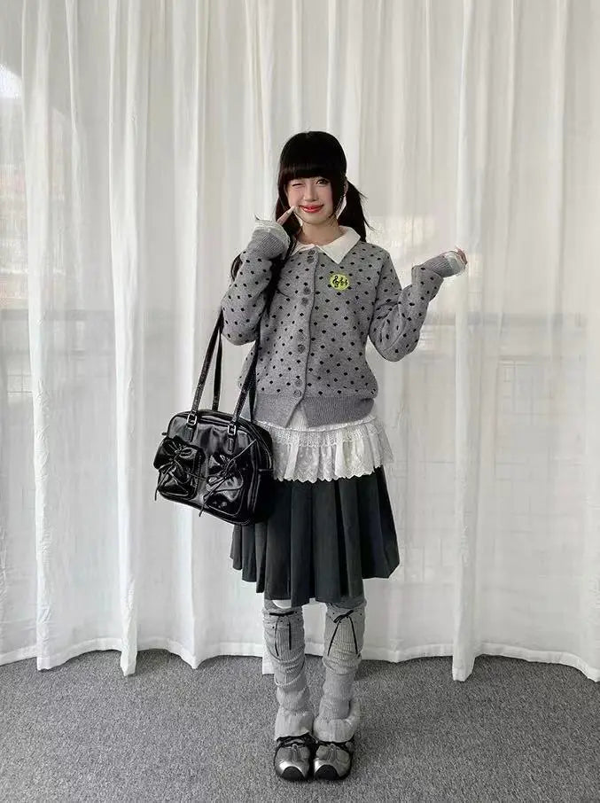 Sweet Polka Dot Button Cardigan OL2181