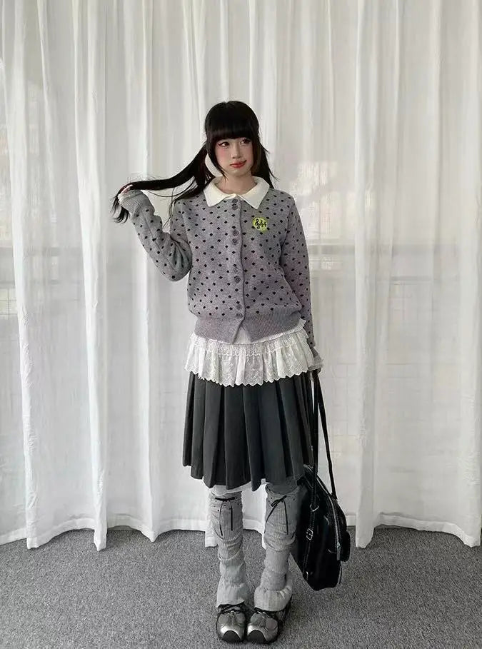 Sweet Polka Dot Button Cardigan   OL2181