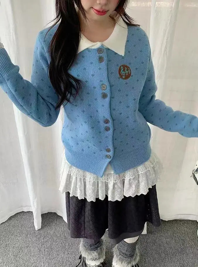 Sweet Polka Dot Button Cardigan OL2181