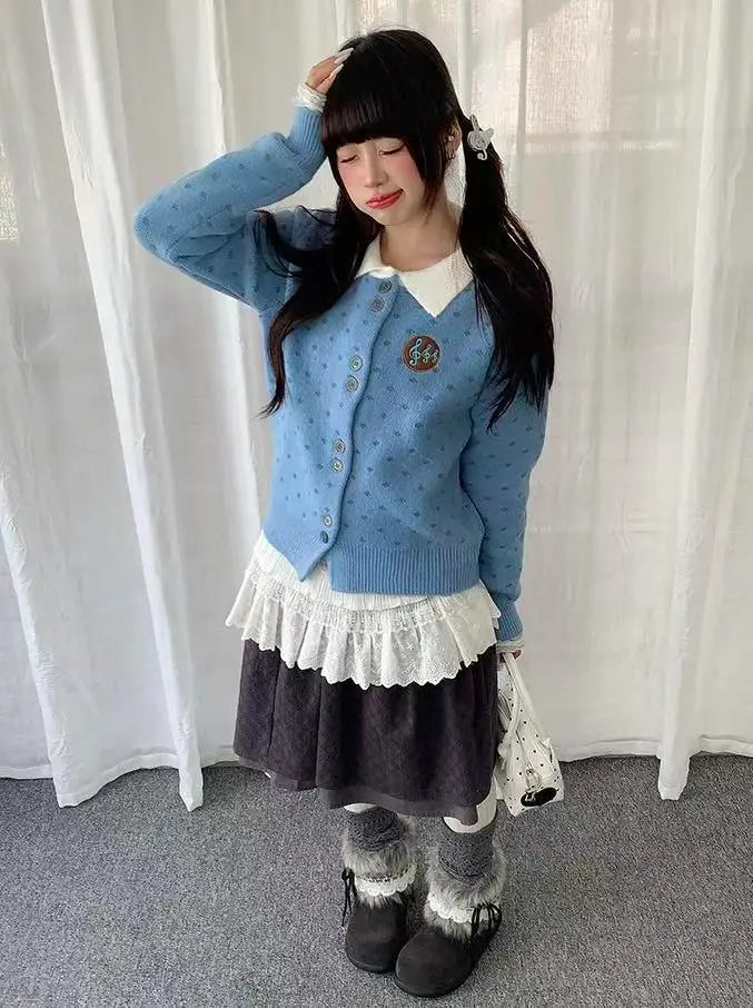 Sweet Polka Dot Button Cardigan OL2181
