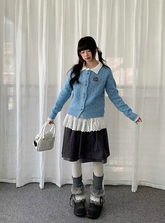 Sweet Polka Dot Button Cardigan   OL2181