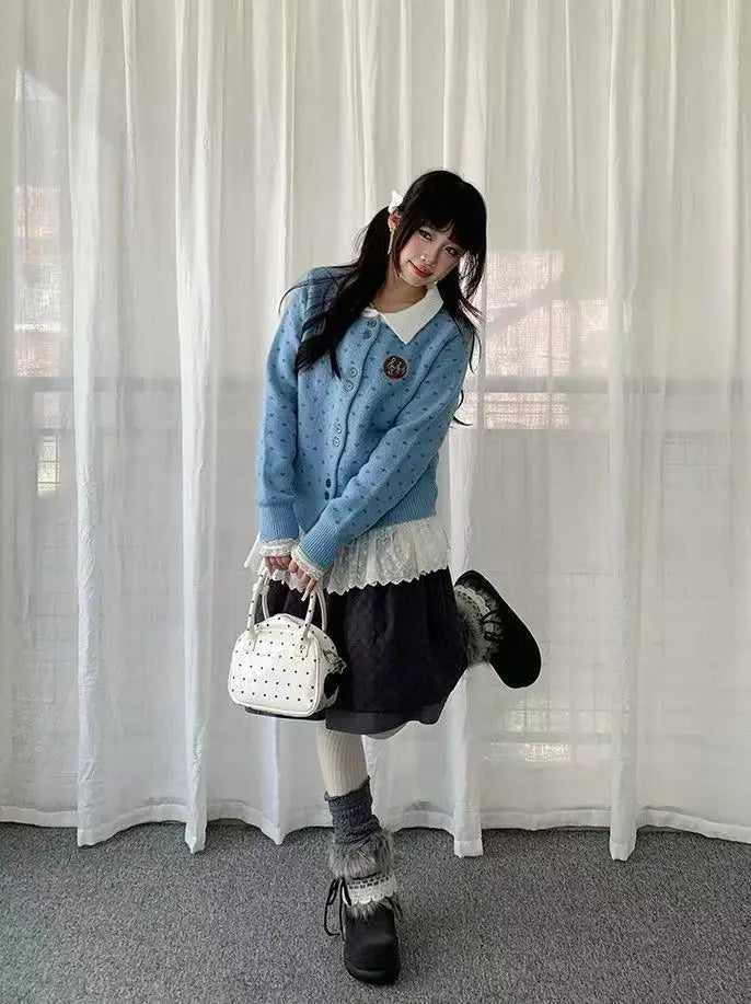 Sweet Polka Dot Button Cardigan OL2181