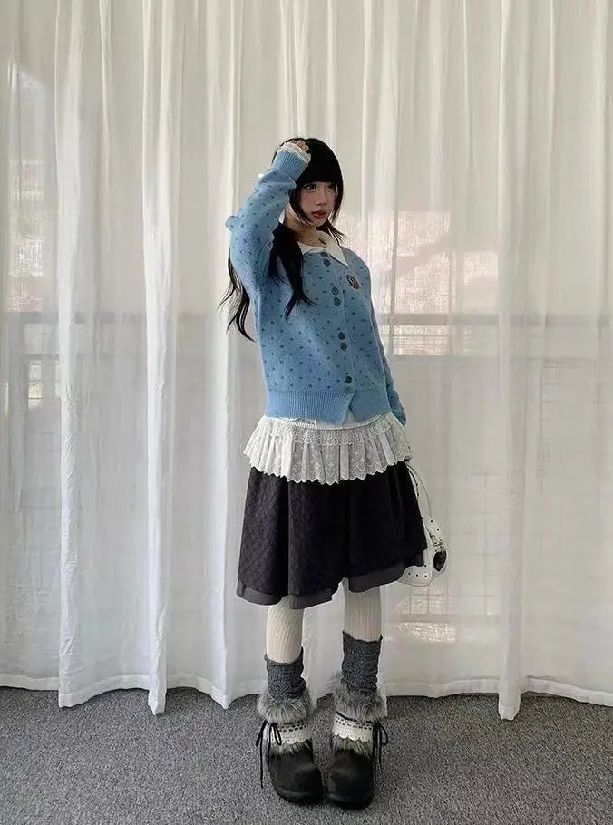Sweet Polka Dot Button Cardigan OL2181