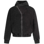 Vintage Washed Cropped Zip Hoodie   OL2186