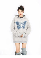 Embroidered Butterfly Heavyweight Hoodie   oliviroa オリヴィオラ