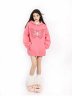 Embroidered Butterfly Heavyweight Hoodie   OL2188